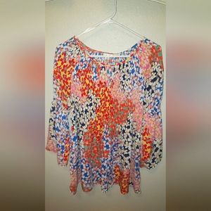 SPENSE brand blouse, floral print with bell sleeves